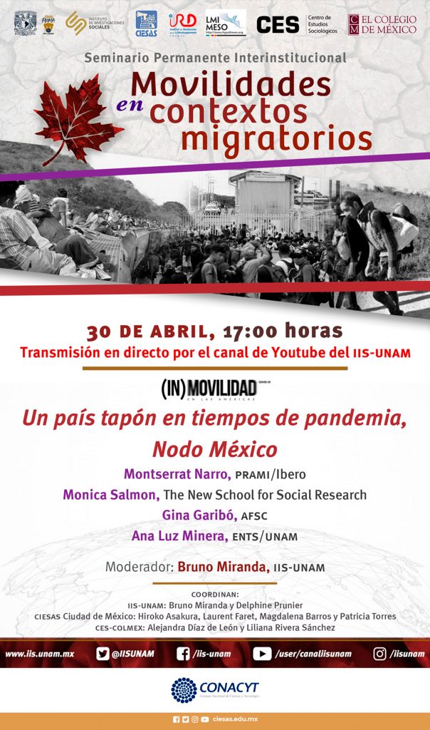 cartel seminario movilidades en contextos migratorios sesión 30 abril