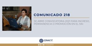 Convocatoria Conacyt SNI 2021