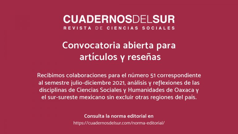 Convocatoria cuadernos del sur 51