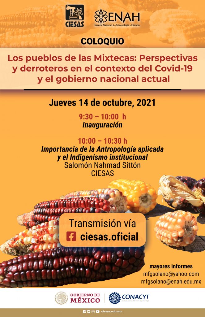 Cartel Coloquio Los pueblos Mixtecas 14 octubre